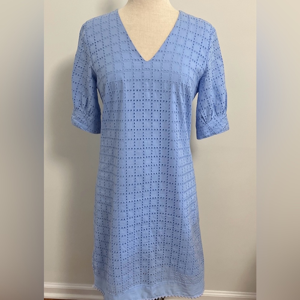Neiman Marcus Eyelet Shift Dress